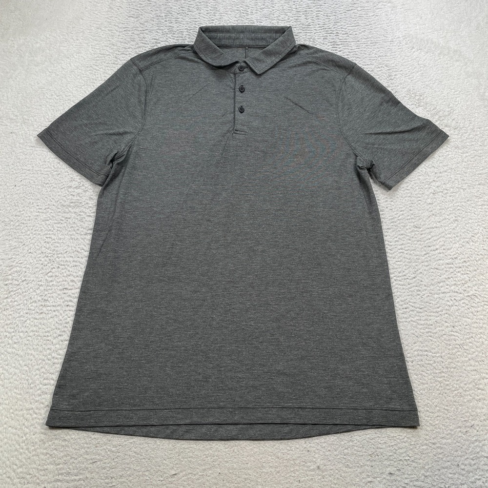 Lululemon Polo‎ Shirt Men's Estimated Size Large Performance Golf Short Sleeve.